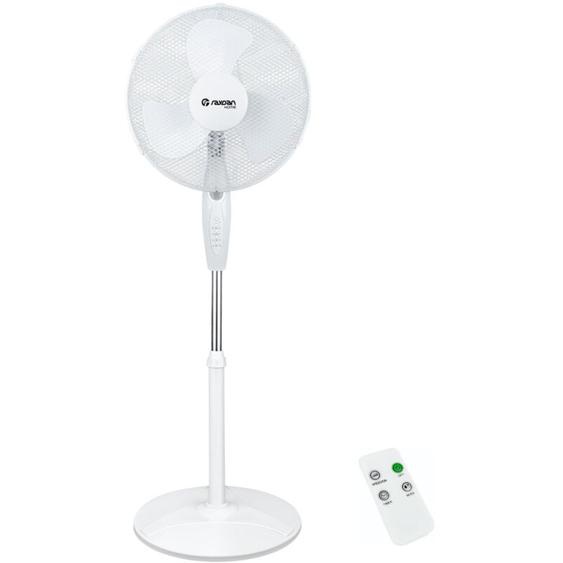 Thinia Home - Ventilateur de sol Ø40cm 40W 3 Vitesses Neos Comfort White avec télécommande
