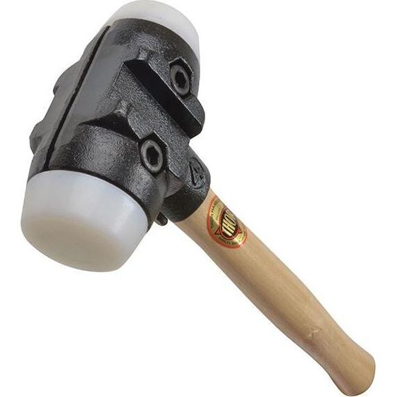 Marteau THOR avec inserts en nylon, démontable, rond (Ø) 50 mm, 2.100 g, avec manche en bois