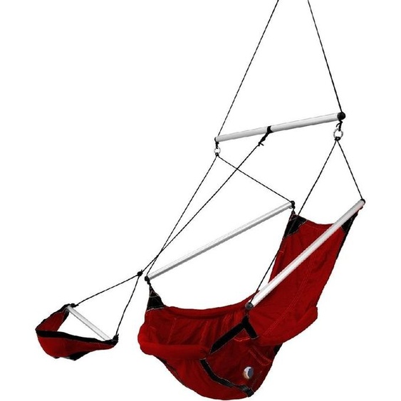 Ticket to the moon Moon Chair Chaise suspendue en soie de parachute rouge Chaise suspendue