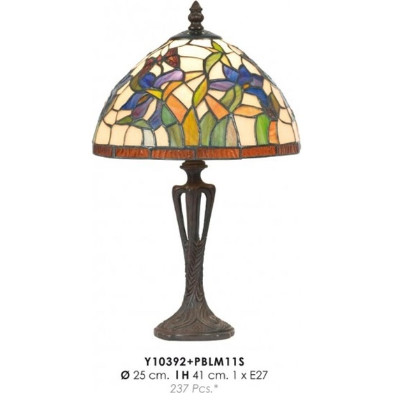 Tiffany lampe de table diamètre 25cm, hauteur 41cm Y10392 + PBLM11S lampe