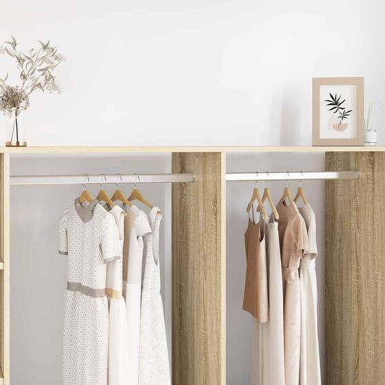 Tige de placard 12 pcs Argenté 764 x 15 x 29 mm