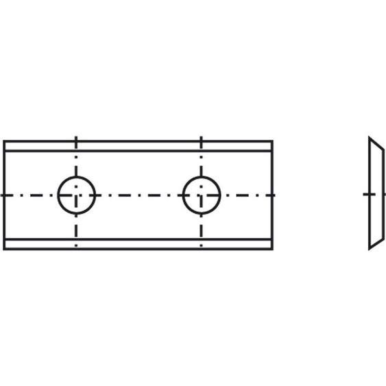TIGRA plaquette 35° 60x12x1,5mm a=26mm T10MG 10 pièces