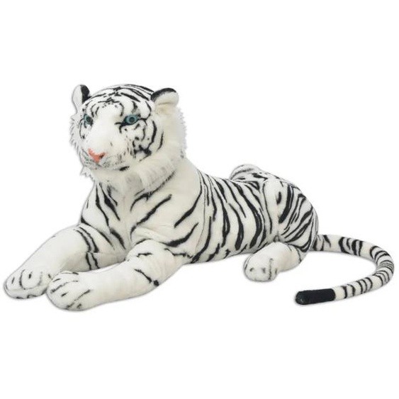 Tigre en peluche Blanc XXL