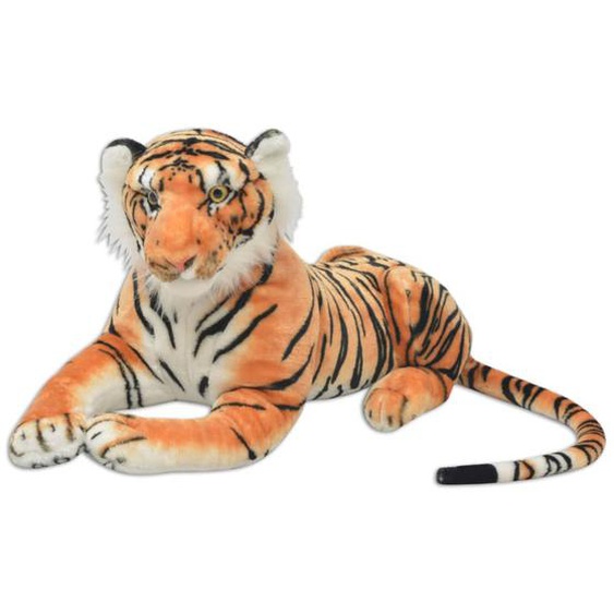 Tigre en peluche Marron XXL