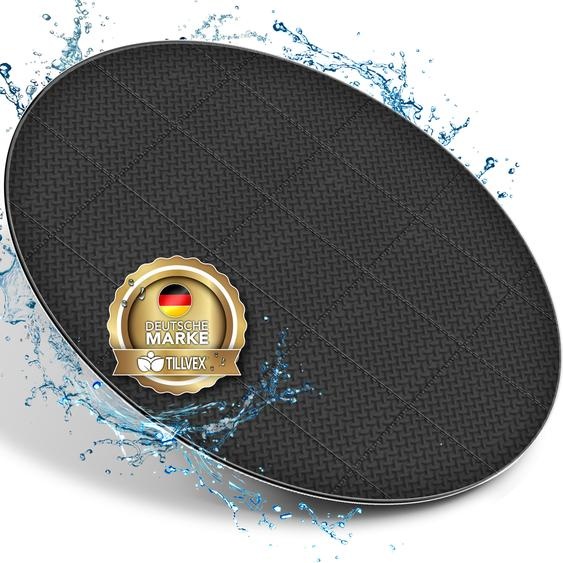 tillvex® Tapis de sol pour spa rond 240cm noir | Tapis de sol pour spa extérieur | Tapis de protection thermique du fond de la piscine | Protection du fond de la piscine protège & isole