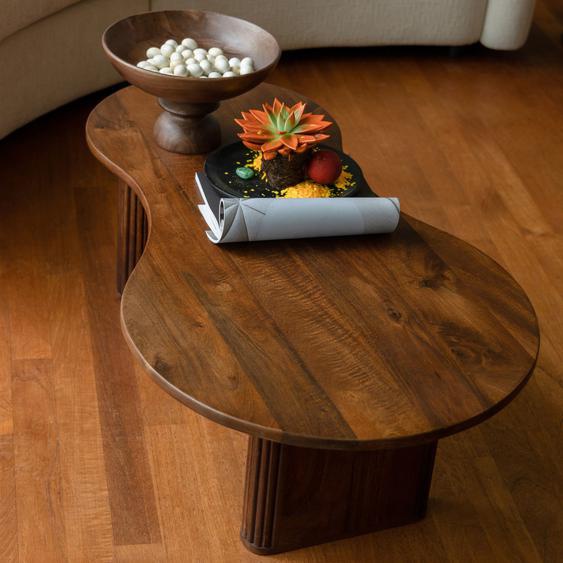 Tilon - Table basse en bois 110x60cm - Couleur - Bois foncé