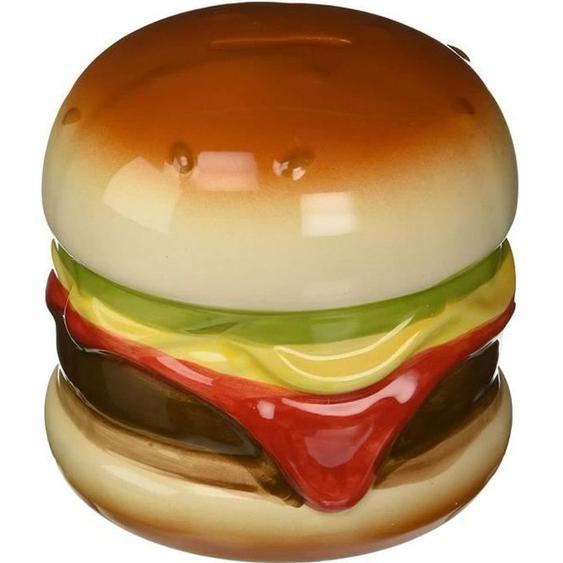 Tirelire - Burger - Céramique - Hauteur 13.5 cm - Diamètre 13.5 cm - Mixte