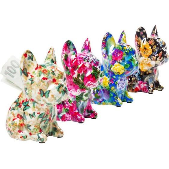Tirelire - KARE - Dog Fiore - Céramique - 12 cm - Set de 4
