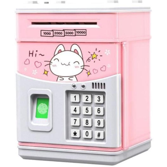 Tirelire éLectronique pour Enfants Tirelire avec Code, Tirelire de Banques de Monnaie éLectronique pour Enfants, Chat Rose pour