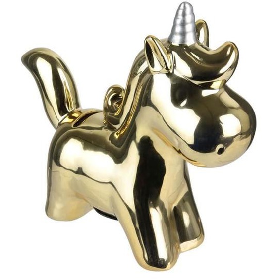 The Home Deco Factory - Tirelire enfant Licorne - Doré
