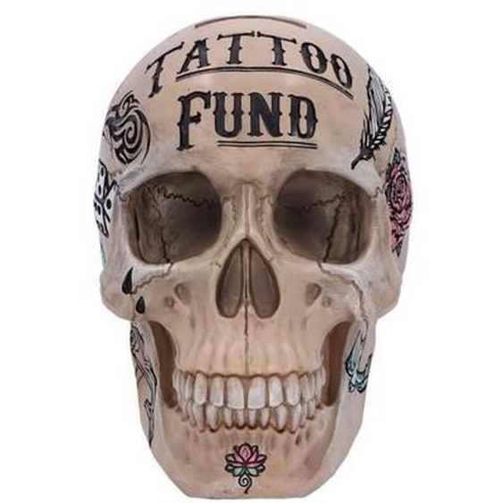 Tirelire - GRINDSTORE - Tribal Tattoo Fund Skull/Crâne - Blanc - Mixte