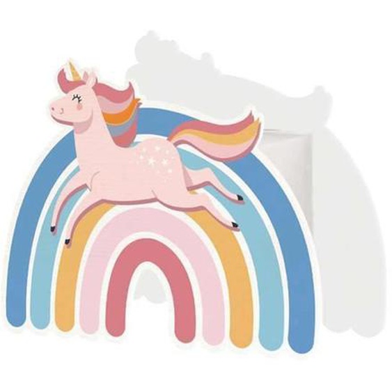 Tirelire - Licorne - Enfant - Bois - Multicolore - 12x16x6 cm