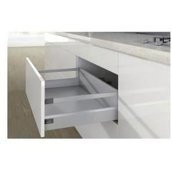 Tiroir casserolier en kit - hauteur 94 mm (186 mm avec bandeaux) - arcitech - Décor : Blanc - Longueur : 350 mm - HETTICH