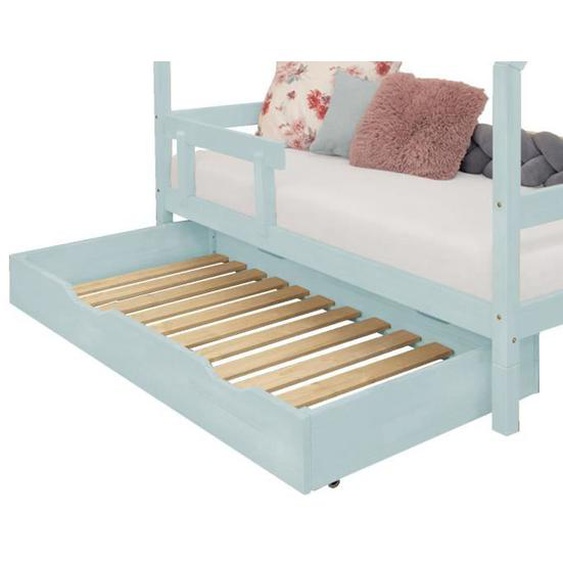 Tiroir de lit - GENERIQUE - BUDDY - 80 x 180 cm - Bois massif - Bleu clair