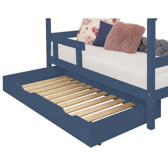 Tiroir de lit 90 x 160 avec sommier BUDDY - bleu marine - GENERIQUE - Chambre - Enfant - 90 cm