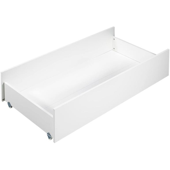 Tiroir De Lit Combiné Évolutif Sur Roulettes Blanc