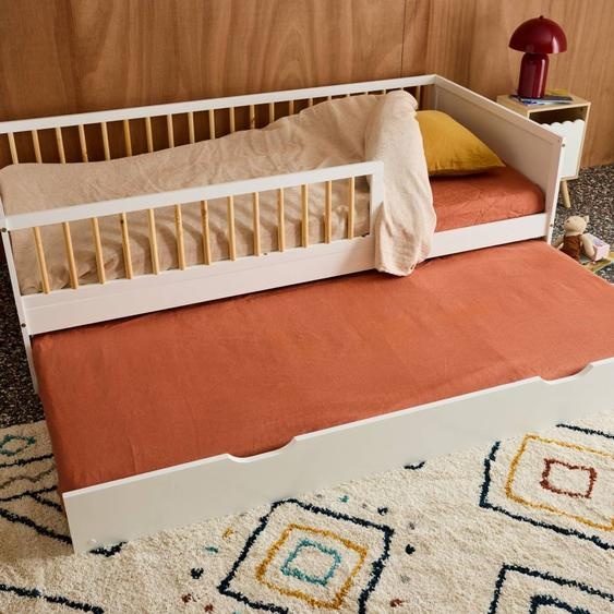 Tiroir Lit Enfant Bois De Pin Naturel - Roya Blanc