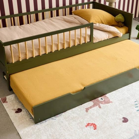 Tiroir Lit Enfant Bois De Pin Naturel - Roya Vert