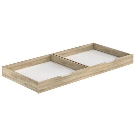 Tiroir pour lit 90x200 cm chêne et blanc - BYRON