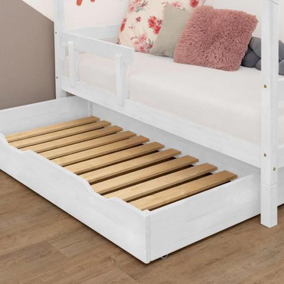 Tiroir rangement - Benlemi - BUDDY - Blanc - 80 x 160 cm - À roulettes