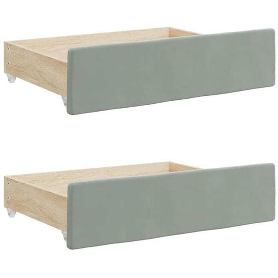 Tiroirs de rangement dessous de lit 2 pcs gris clair,11.66 Kg 36090