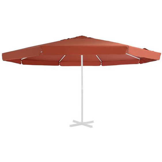 Tissu de remplacement de parasol dextérieur Terre cuite 500 cm