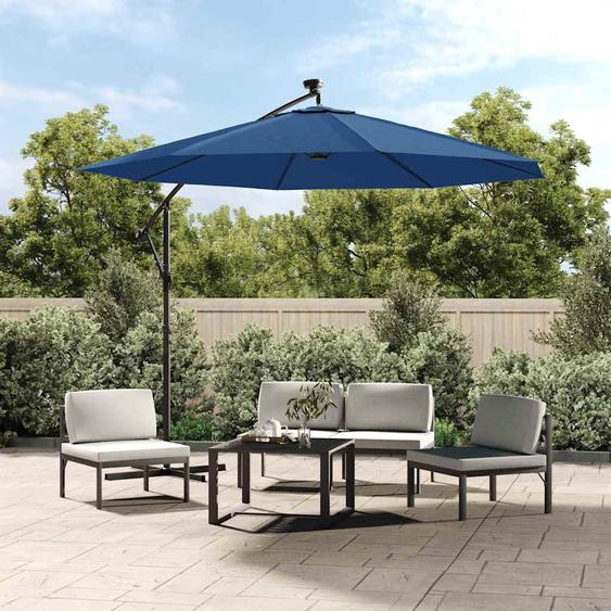 Tissu de remplacement pour parasol déporté Bleu azuré 350 cm