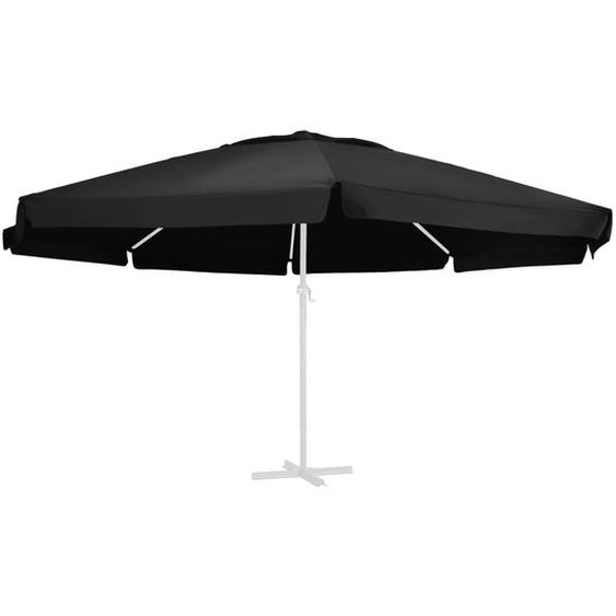 Tissu de remplacement pour parasol dextérieur Noir 610 cm