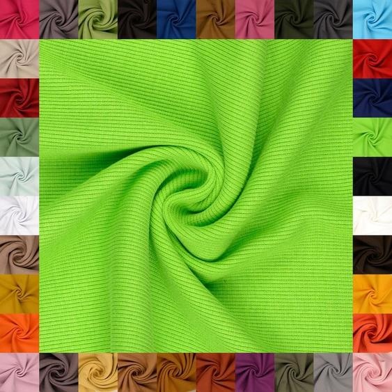 Tissu tricot épais, extensible, idéal pour les projets textiles. Couleur : vert kiwi. Largeur : 1,0 mètre