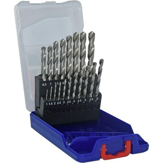 Tivoly • Coffret 19 forets métaux HSS rectifiés pointe en croix Ø 1 à 10mm par 1/2