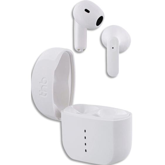 TNB Écouteurs sans fil TWS avec boîtier de charge - blanc EBZIPP2WH