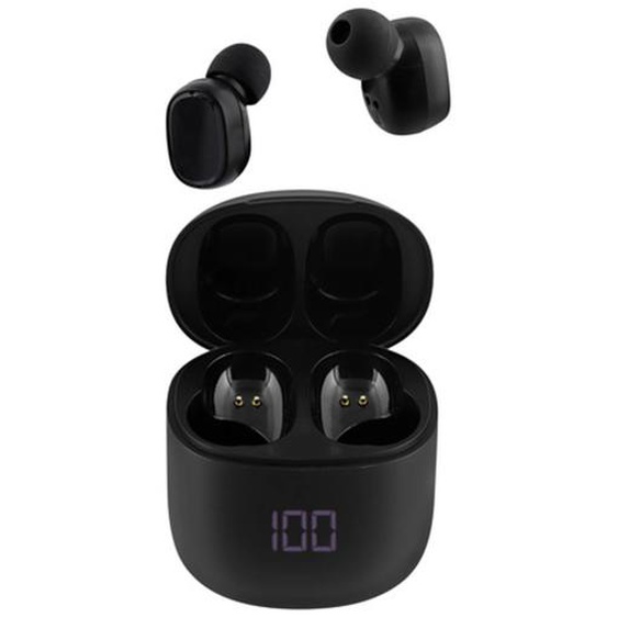 TNB Écouteurs TWS intra-auriculaires avec boîtier et indicateur de charge - noir EBONYXBK