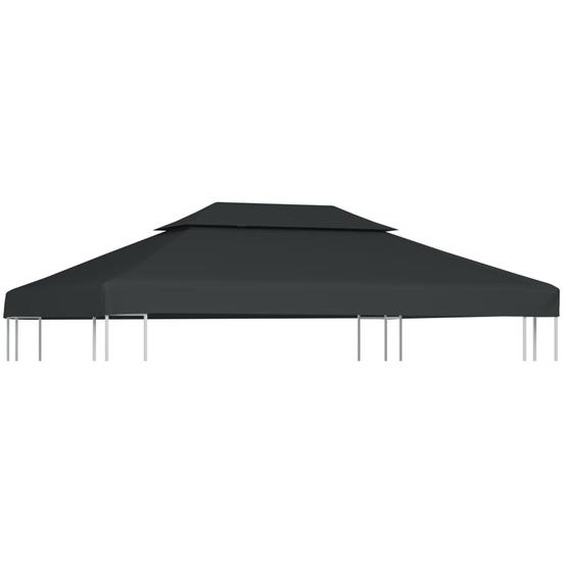 Toile de belvédère 2 niveaux 310 g/m² 4x3 m Anthracite