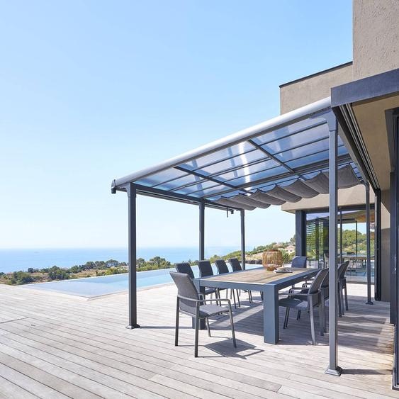 Toile de pergola ENOLIE Ardoise Pour 4 x 3,5 m - L. 285 H. 13 cm Polyester Hespéride