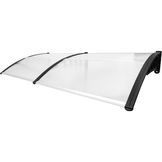 Toile de protection pour fenêtre/auvent - Plaque en PP transparente de 5 mm - Protection UV 95 % - Protection contre la pluie et la neige - Forme incurvée, dimensions 200 x 90 cm