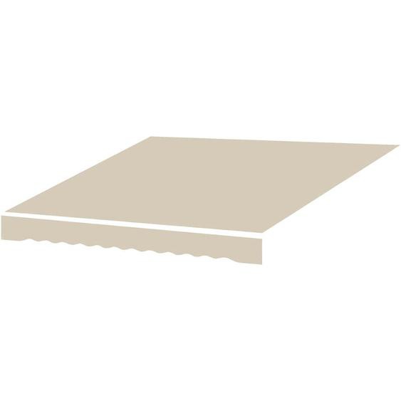 Toile de rechange store banne - lambrequin vagues douces - polyester haute densité 280 g/m² anti-UV dim. 2,82L x 2,4l (avancée) m beige