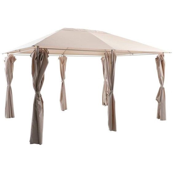 Toile de tonnelle SANTORINI Beige Lin Pour 4 x 3 m - Acier, Polyester Hespéride