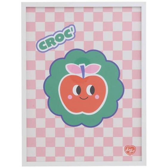 Toile Imprimée Avec Cadre - Cha Cha Pop Rose