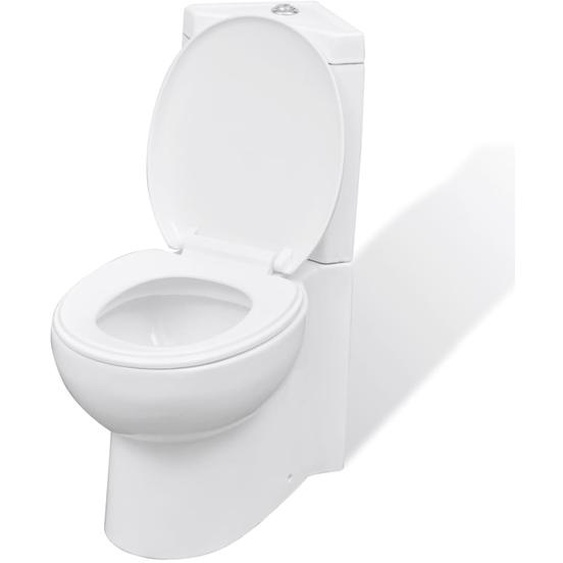Toilette dangle en céramique pour salle de bains blanc