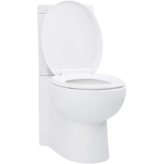 Toilette dangle en céramique pour salle de bains blanc