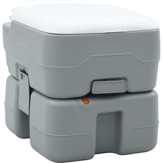 Toilette de Camping Gris et blanc 41,5 x 36,5 x 37,5 cm