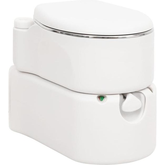 Toilettes encastrées de camping Blanc 24+17 L HDPE & acier