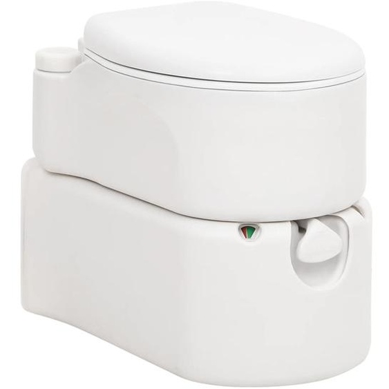 Toilette de camping intégrée blanc 24+17 L PEHD et émail