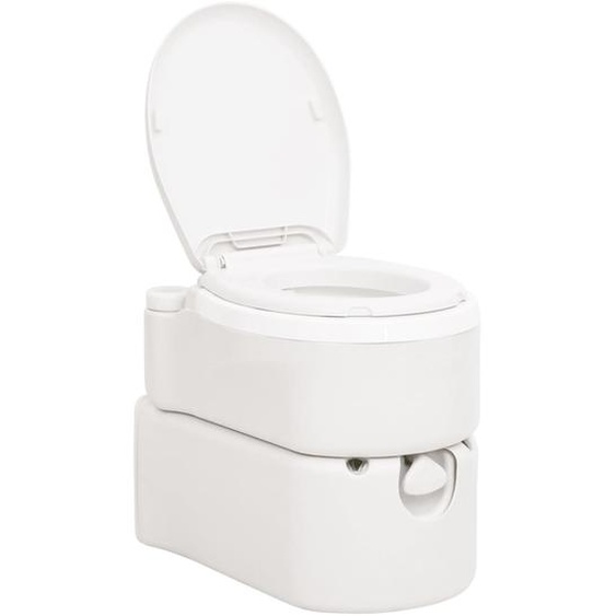 Toilette de camping intégrée blanc 24+17 L PEHD et PP