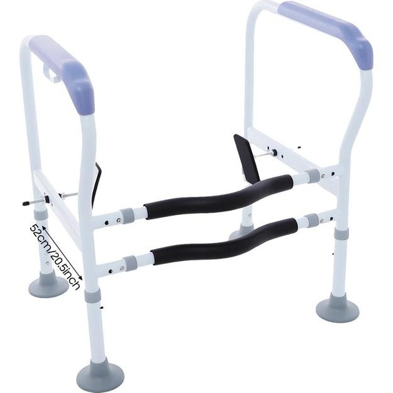 Toilettes mobiles, hauteur réglable, aide à la sécurité, BLANC