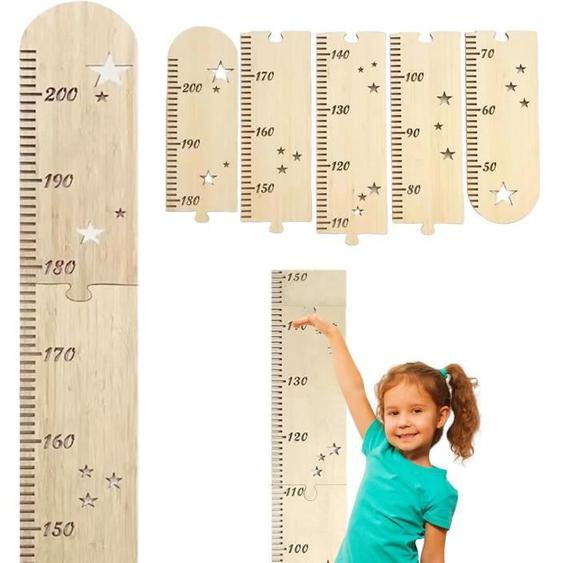 Toise pour enfants en bois - Toise en bois - Tableau de croissance de la hauteur - Toise pour chambre denfant (200 cm)