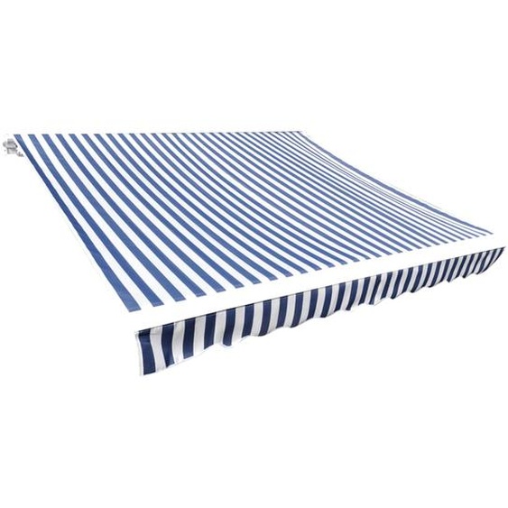 Toit dauvent toile bleu et blanc 3 x 2,5 m (cadre non inclus)