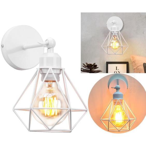 TOKIUS Applique Murale E27 Industrielle Intérieure Plafonnier Vintage Plafond Abat-jour en Métal Banc Design pour Chambre Salon