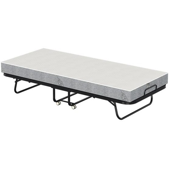 TolleTour 90x200cm lit dinvité lit pliant avec matelas et housse de protection jusquà 150kg, sur roulettes