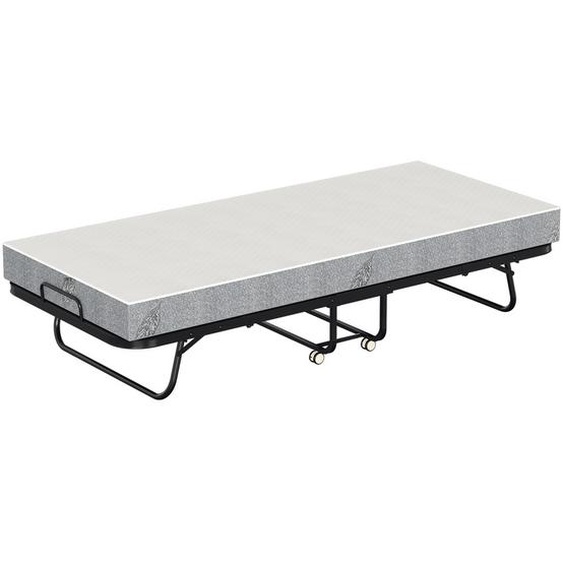 TolleTour 90x200cm Lit dinvité pliable avec matelas jusquà 150kg, sur roulettes